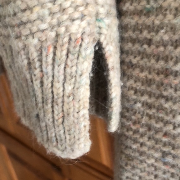 Madewell oatmeal rib sweater with pretty flecks of color Bell sleeves - Picture 9 of 15